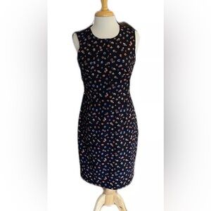 Banana Republic black floral sleeveless dress Size 0